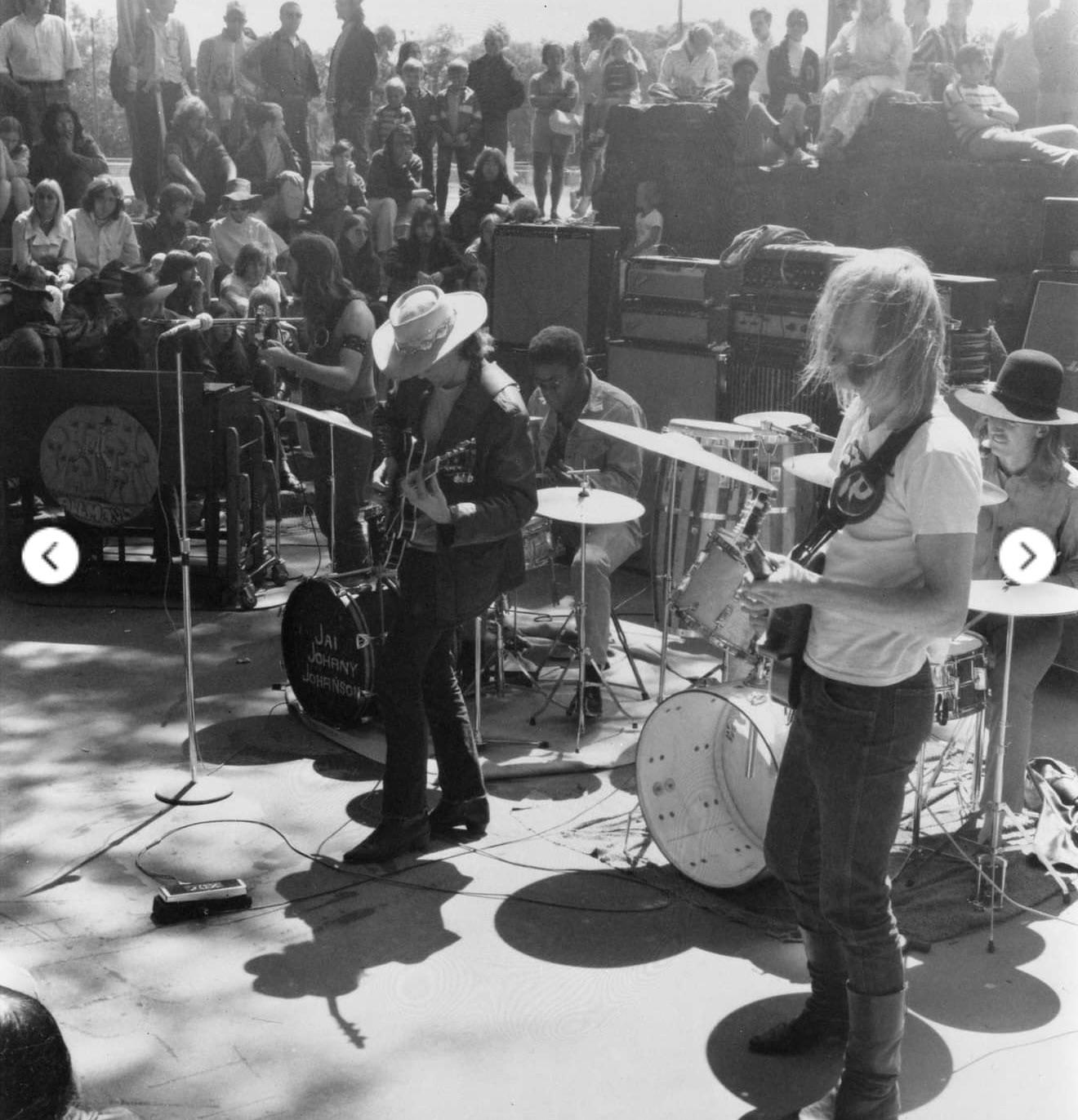 The band earned their fanbase playing free shows in Atlanta’s Piedmont Park, like this one in October 1969.